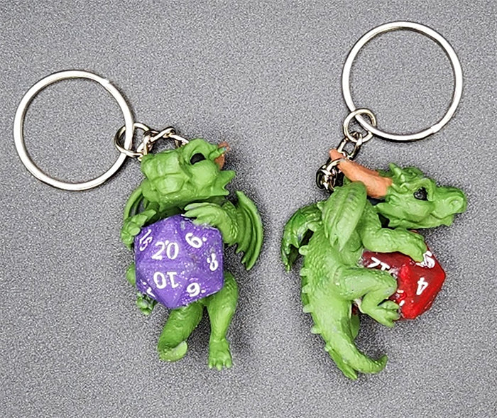 Dice Dragon Keychain